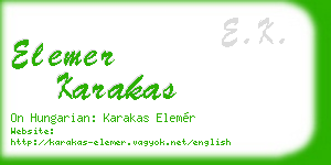 elemer karakas business card
